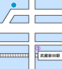 美容室プレンダミア　武蔵新田駅からの道順　イメージ3の2